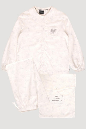 Harry Potter Girls Heirloom 100% Organic Cotton Pyjamas With Pyjama Bag - Brand Threads