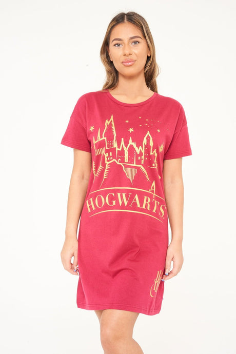 Harry Potter Hogwarts Women's BCI Cotton Nightie - Brand Threads