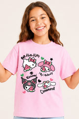 Hello Kitty and Friends Girls Pink T-Shirt - Brand Threads