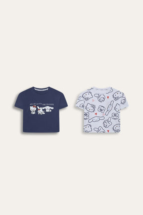 Hello Kitty And Friends Girls T-Shirt 2 Pack - Brand Threads