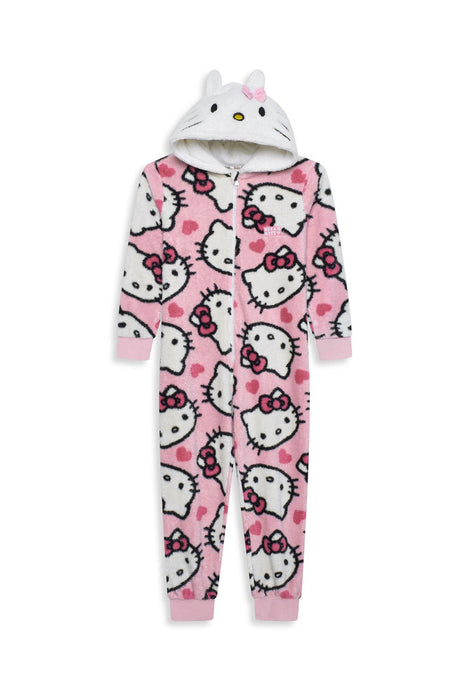 Hello Kitty Girls Fleece Onesie - Brand Threads