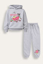Hello Kitty Girls Grey Hooded Jogger Set - Brand Threads