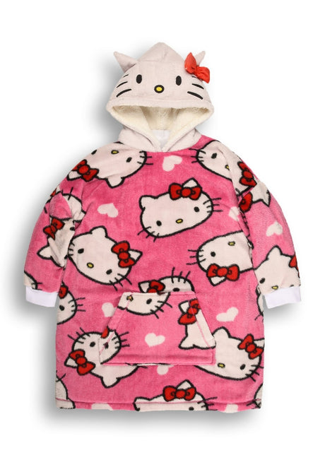 Hello Kitty Girls Hoodie Blanket - Brand Threads