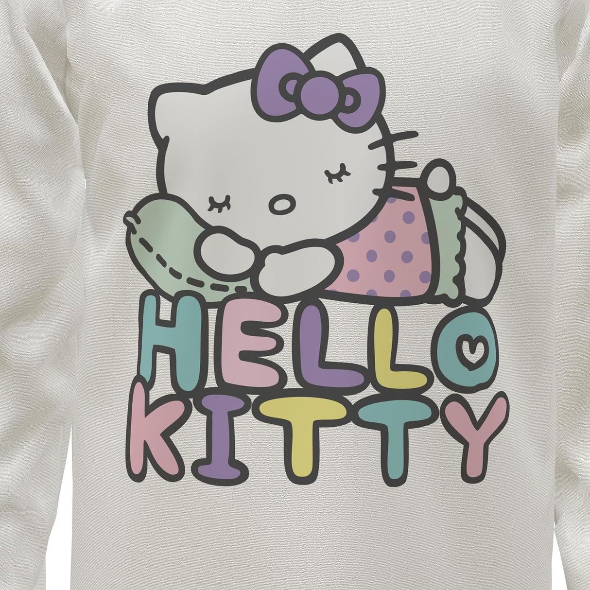 Hello Kitty Girls Pyjamas Long Sleeved Kids Pyjamas Set Official Merchandise - Brand Threads