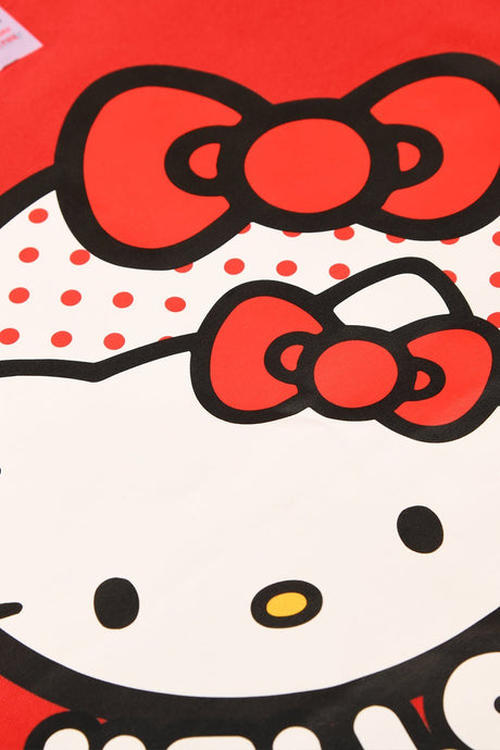 Hello Kitty Girls Pyjamas Long Sleeved Kids Winter Pyjamas Set Official Merchandise - Brand Threads