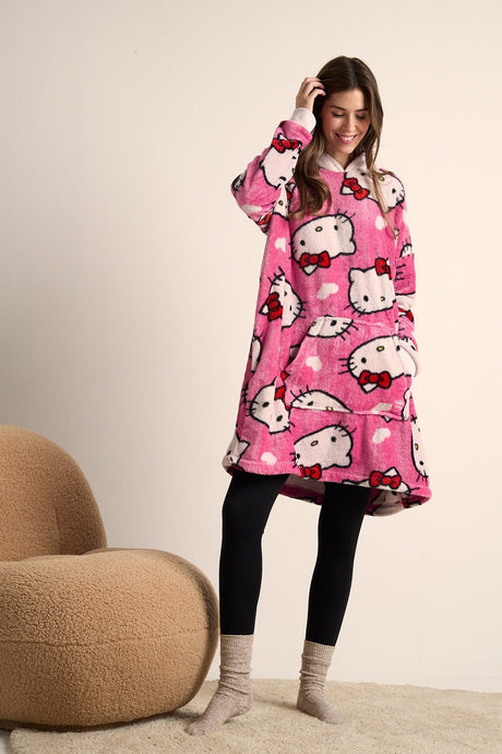 Hello Kitty Womens Hoodie Blanket - Brand Threads