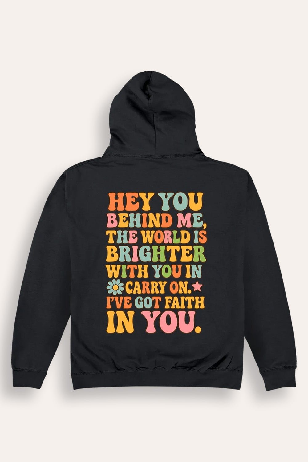 Hey You Behind Me Retro Typography Hoodie - Brand Threads