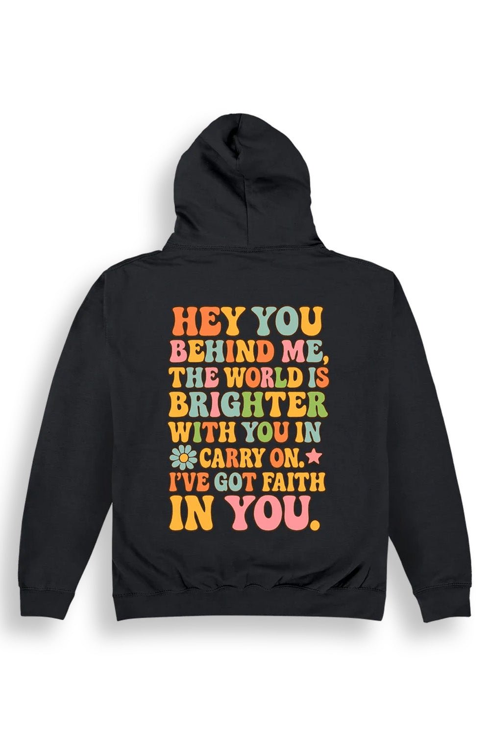 Hey You Behind Me Retro Typography Hoodie - Brand Threads