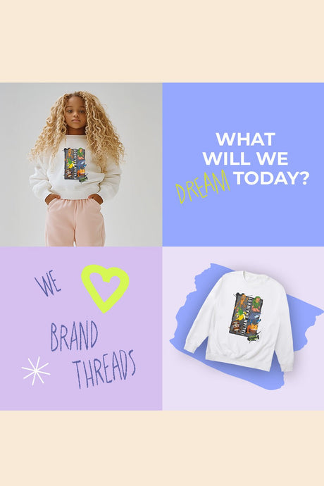 Italian Brainrot kids white sweatshirt - Brand Threads