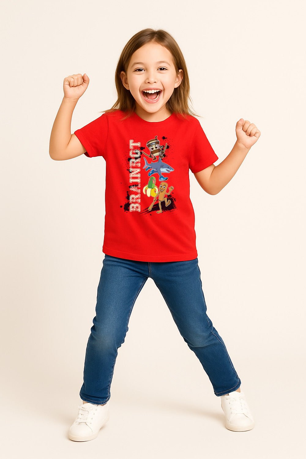 Kids Brainrot Red T Shirt - Brand Threads
