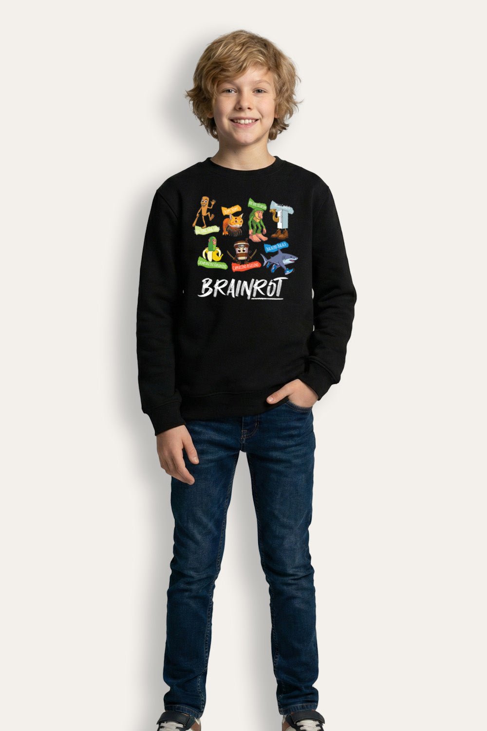 Kids Brainrot Sweatshirt - Brand Threads