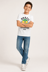 Kids Brazil Football T-Shirt - Brand Threads