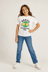 Kids Brazil Football T-Shirt - Brand Threads