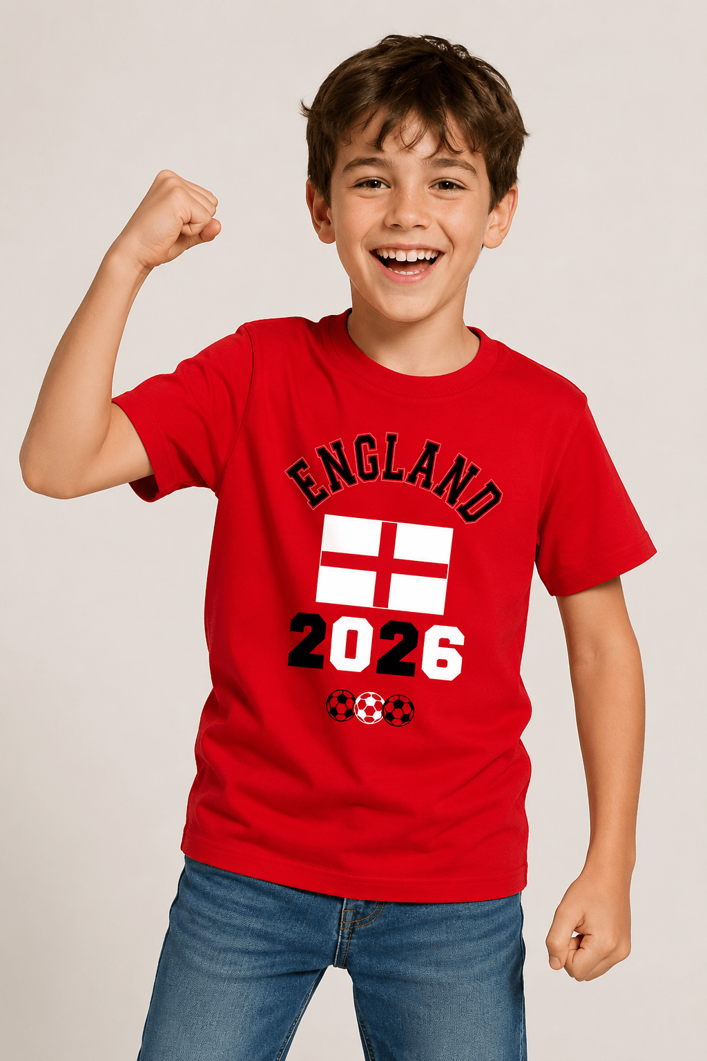 Kids England Football T-Shirt - Brand Threads