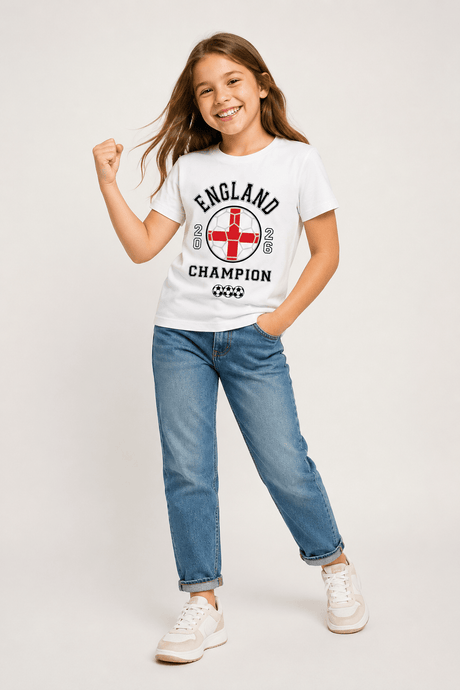 Kids England Football T-Shirt - Brand Threads