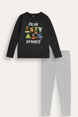 Kids Italian Brainrot Long Sleeve Pyjama Set - Brand Threads