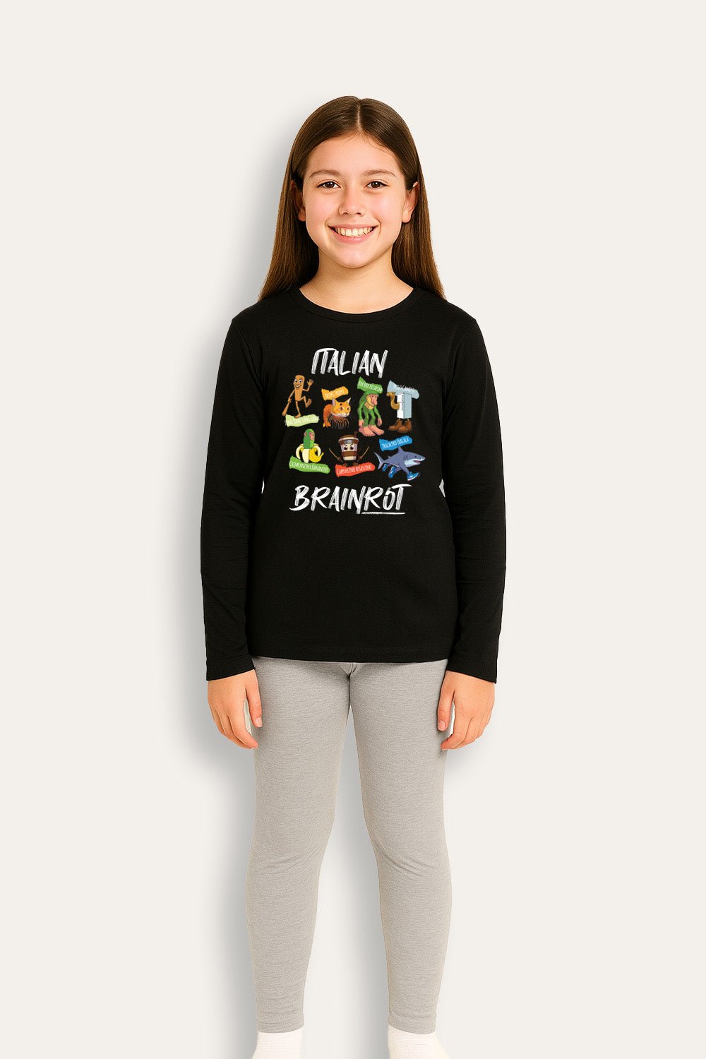 Kids Italian Brainrot Long Sleeve Pyjama Set - Brand Threads