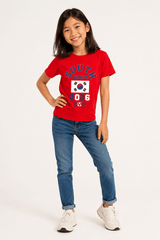 Kids South Korea Football T-Shirt - Brand Threads