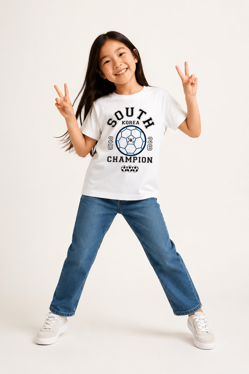 Kids South Korea Football T-Shirt - Brand Threads