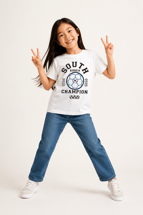 Kids South Korea Football T-Shirt - Brand Threads