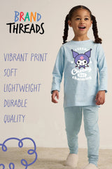 Kuromi girls pyjamas – long sleeve blue pyjama set - Brand Threads