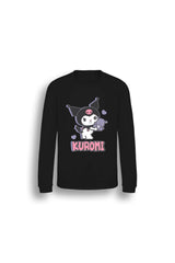Kuromi girls sweatshirt – long sleeve black sweater - Brand Threads