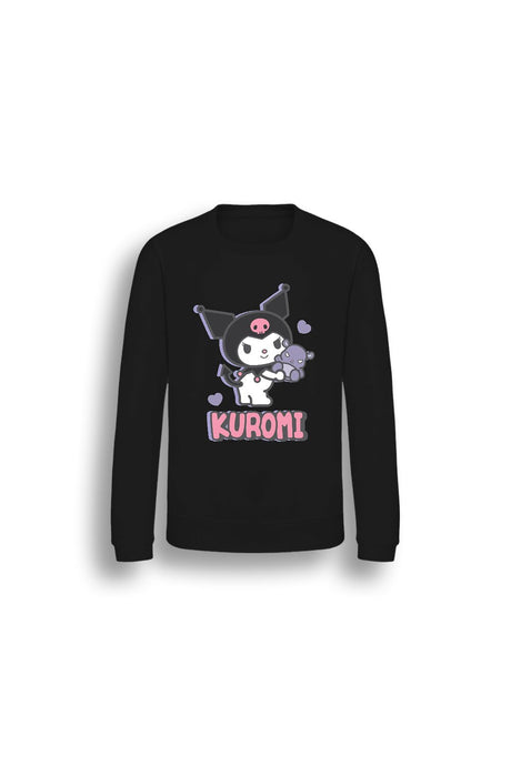 Kuromi girls sweatshirt – long sleeve black sweater - Brand Threads