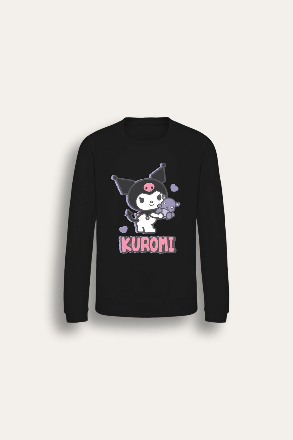 Kuromi girls sweatshirt – long sleeve black sweater - Brand Threads