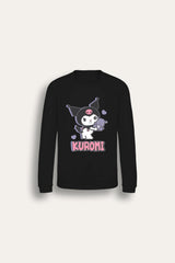Kuromi girls sweatshirt – long sleeve black sweater - Brand Threads