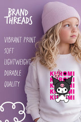 Kuromi girls sweatshirt – long sleeve girls jumper - Brand Threads