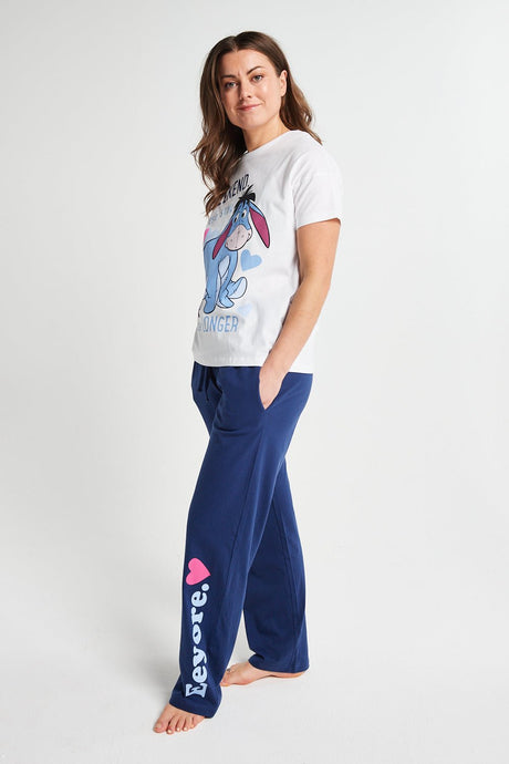 Ladies Eeyore Long Leg Pyjama Set - Brand Threads