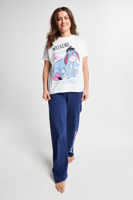Ladies Eeyore Long Leg Pyjama Set - Brand Threads