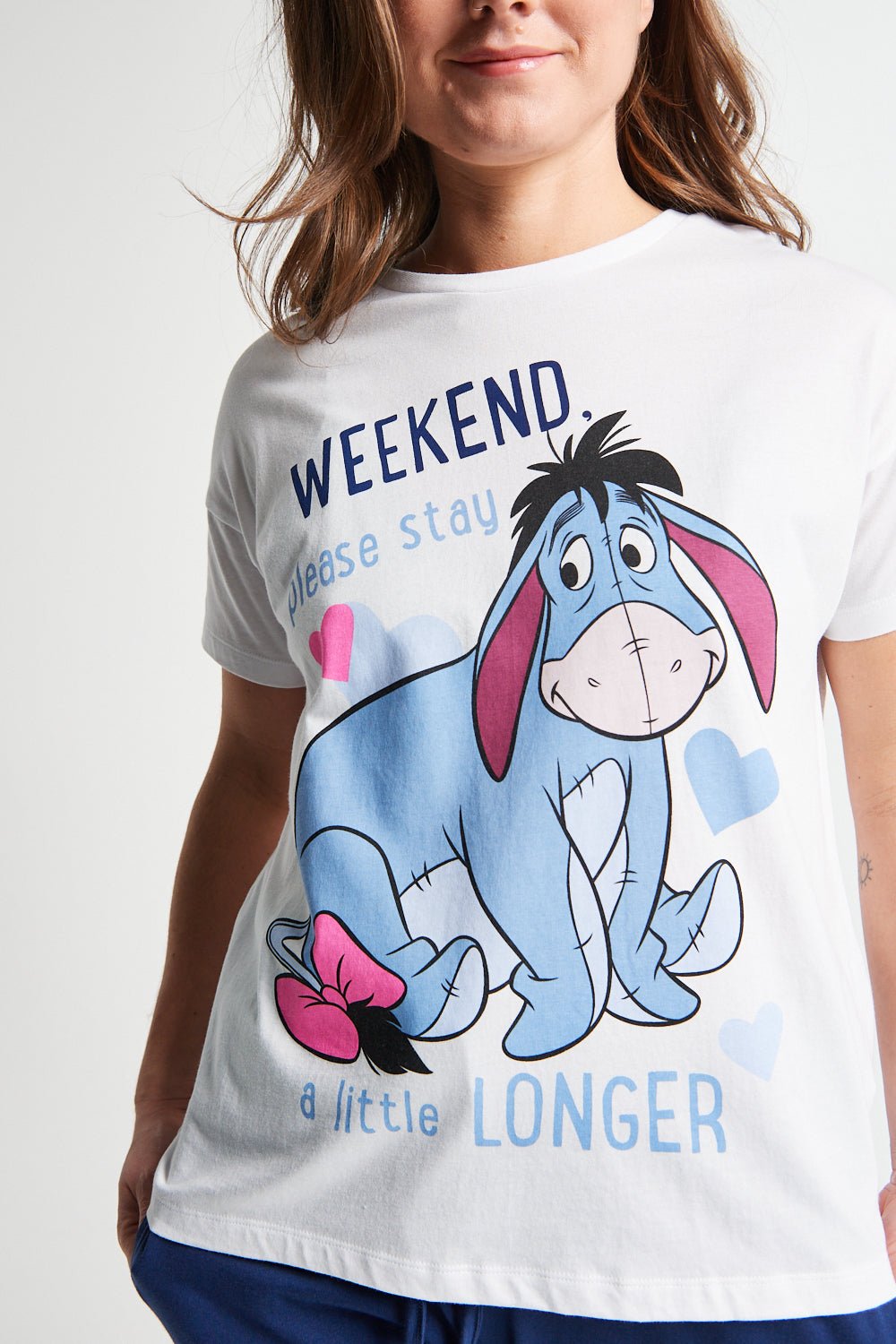 Ladies Eeyore Long Leg Pyjama Set - Brand Threads