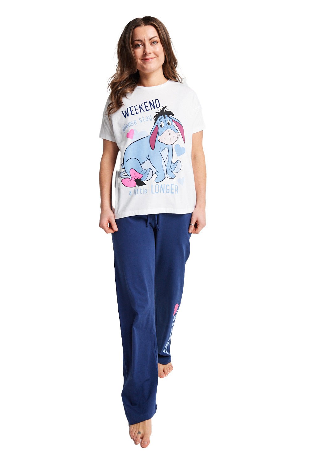 Ladies Eeyore Long Leg Pyjama Set - Brand Threads