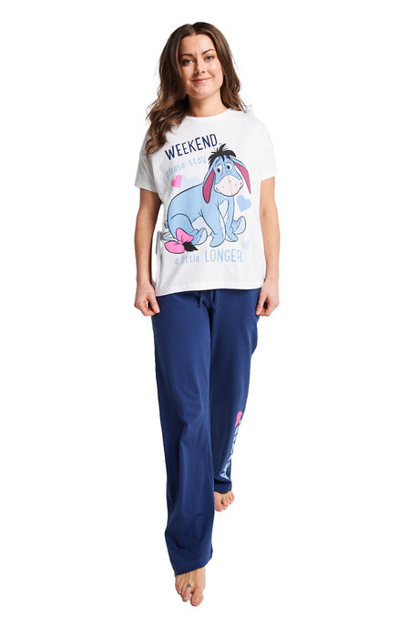 Ladies Eeyore Long Leg Pyjama Set - Brand Threads