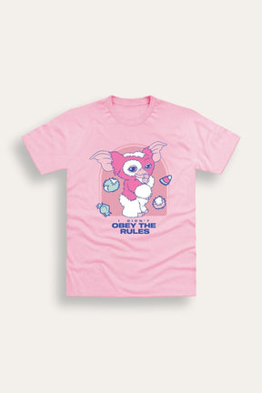 Ladies Gremlins Pink Graphic T-Shirt - Brand Threads