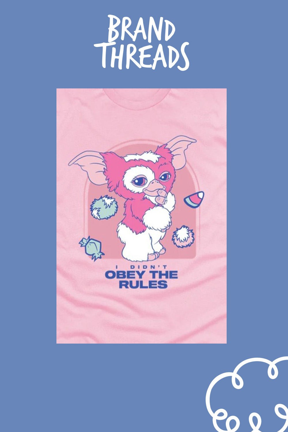 Ladies Gremlins Pink Graphic T-Shirt - Brand Threads