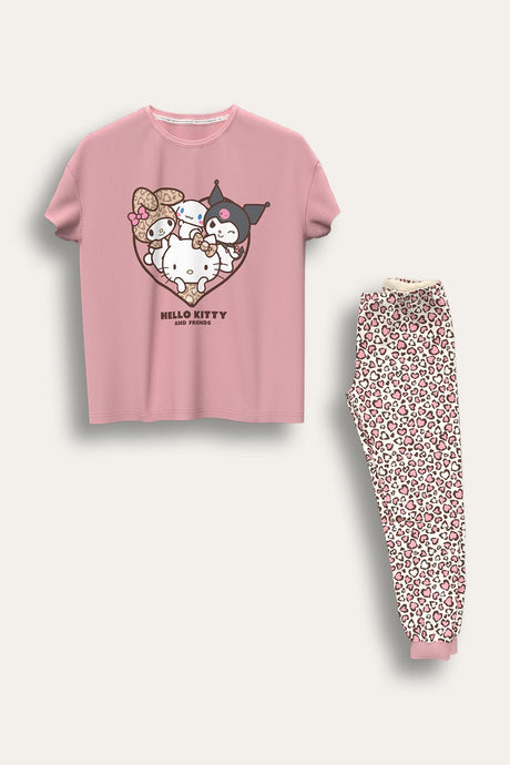 Ladies Hello Kitty Pyjama Set - Brand Threads