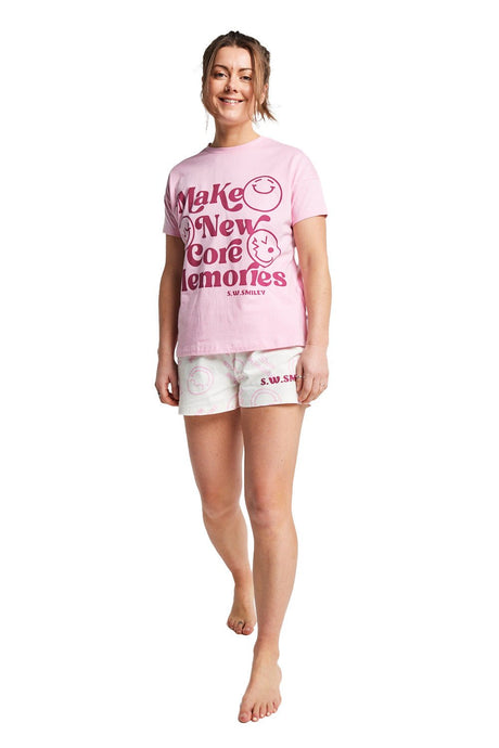 Ladies Smiley Short Pyjama Set - Brand Threads