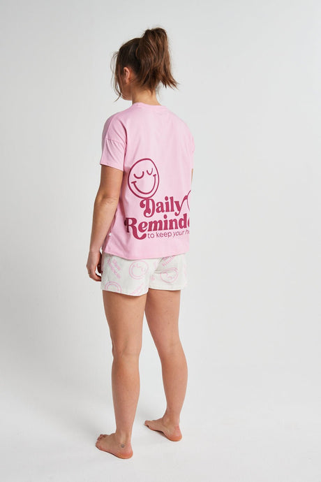 Ladies Smiley Short Pyjama Set - Brand Threads
