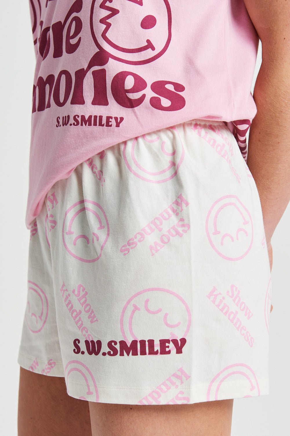 Ladies Smiley Short Pyjama Set - Brand Threads