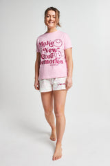 Ladies Smiley Short Pyjama Set - Brand Threads