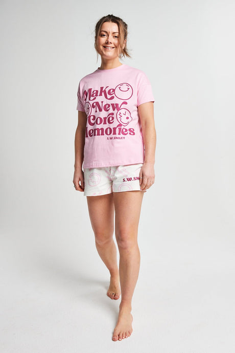 Ladies Smiley Short Pyjama Set - Brand Threads