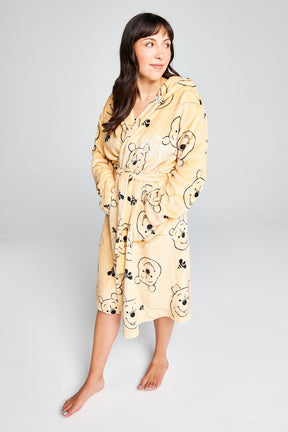 Ladies Winnie The Pooh Dressing Gown - Brand Threads