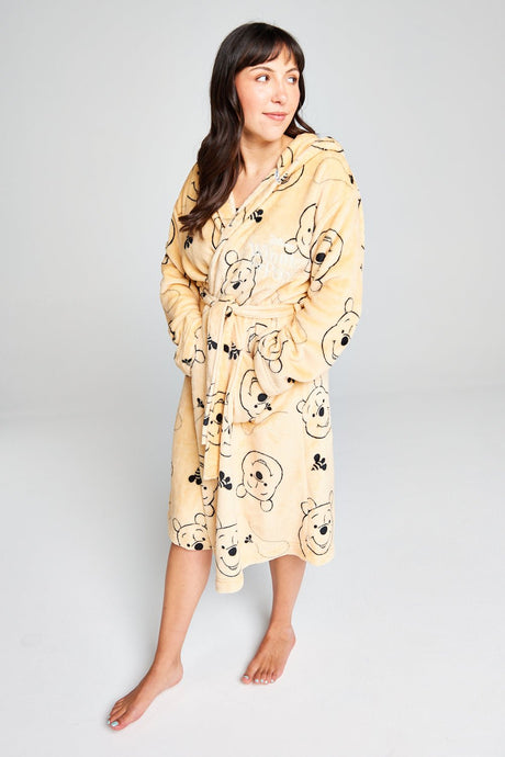 Ladies Winnie The Pooh Dressing Gown - Brand Threads