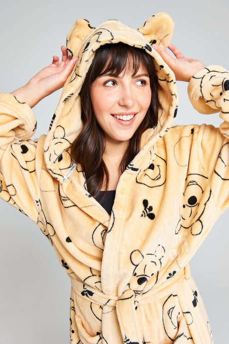 Ladies Winnie The Pooh Dressing Gown - Brand Threads