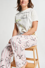 Ladies Winnie The Pooh Long Leg Pyjama - Brand Threads