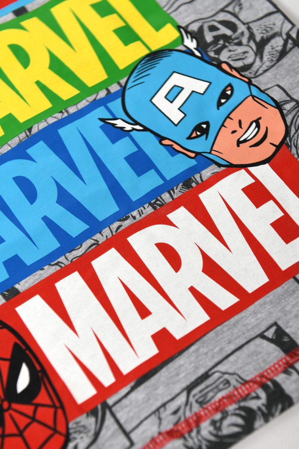 Marvel Grey Short & T-Shirt All Over Print Pyjamas - Brand Threads