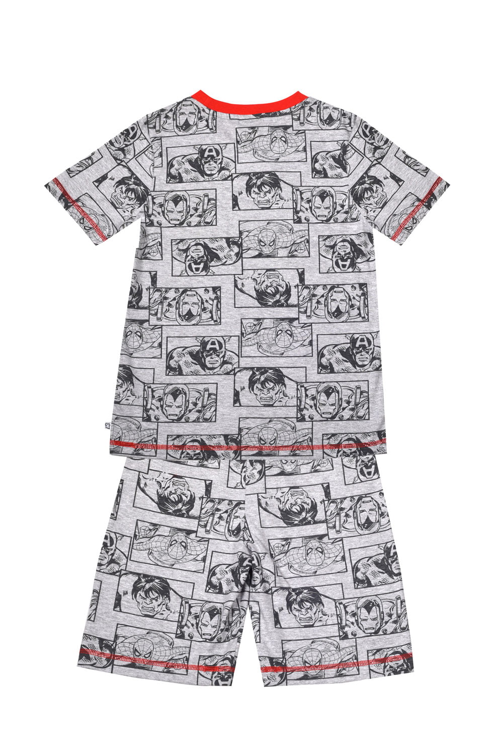 Marvel Grey Short & T-Shirt All Over Print Pyjamas - Brand Threads