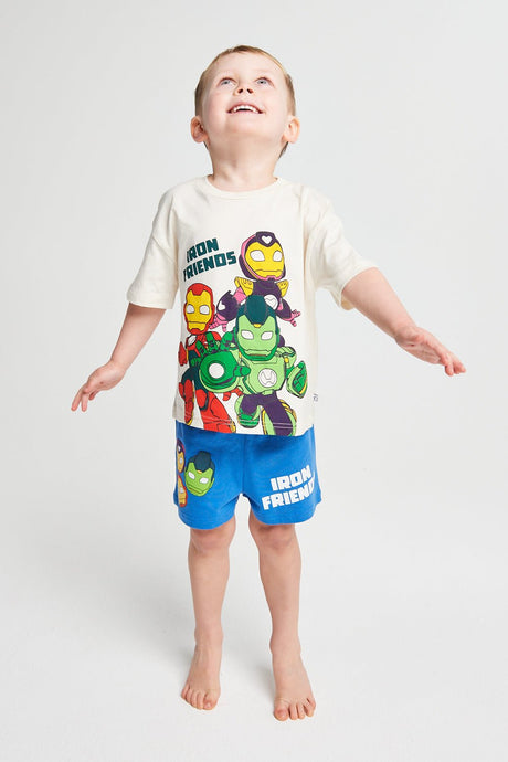 Marvel Iron Man And Friends Boys Short Pyjama Set - Brand Threads